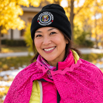 Washington DC Great Seal Embroidered Cuffed Knit Beanie