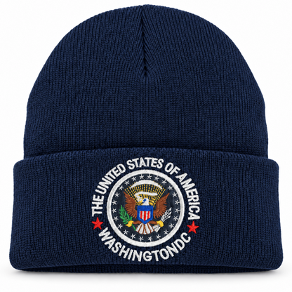 Washington DC Great Seal Embroidered Cuffed Knit Beanie