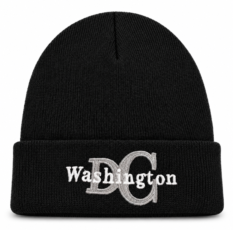 Washington DC Monogram Embroidered Cuffed Knit Beanie