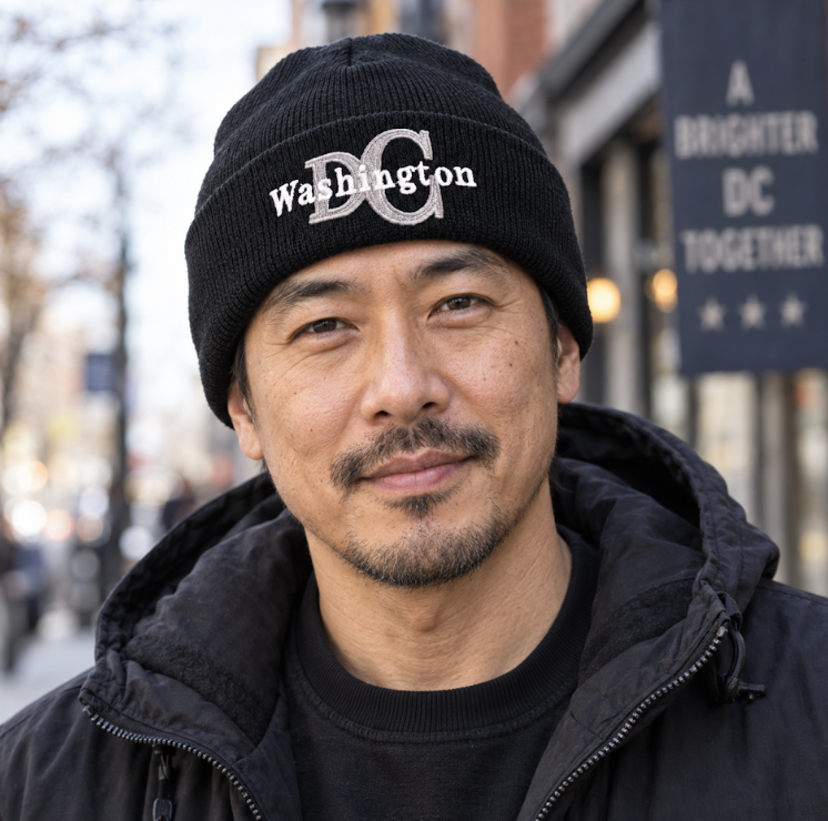Washington DC Monogram Embroidered Cuffed Knit Beanie