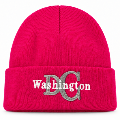 Washington DC Monogram Embroidered Cuffed Knit Beanie