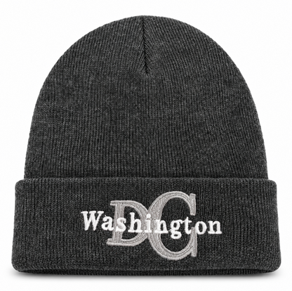 Washington DC Monogram Embroidered Cuffed Knit Beanie