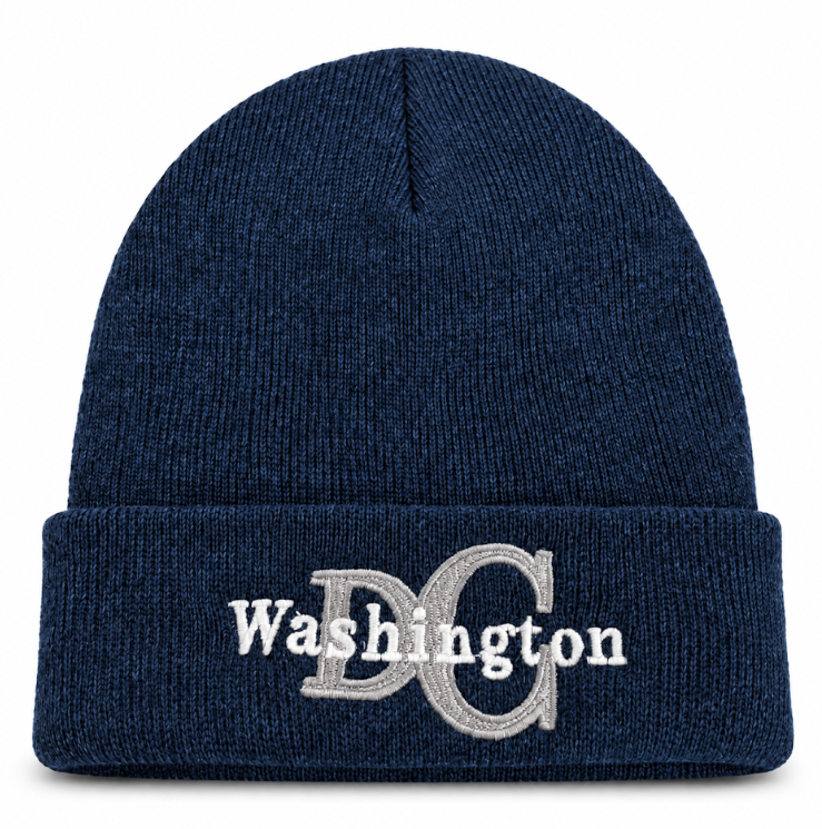 Washington DC Monogram Embroidered Cuffed Knit Beanie