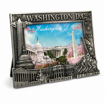 Washington DC Landmark Pewter Picture Frame