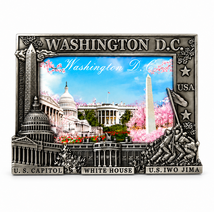 Washington DC Landmark Pewter Picture Frame