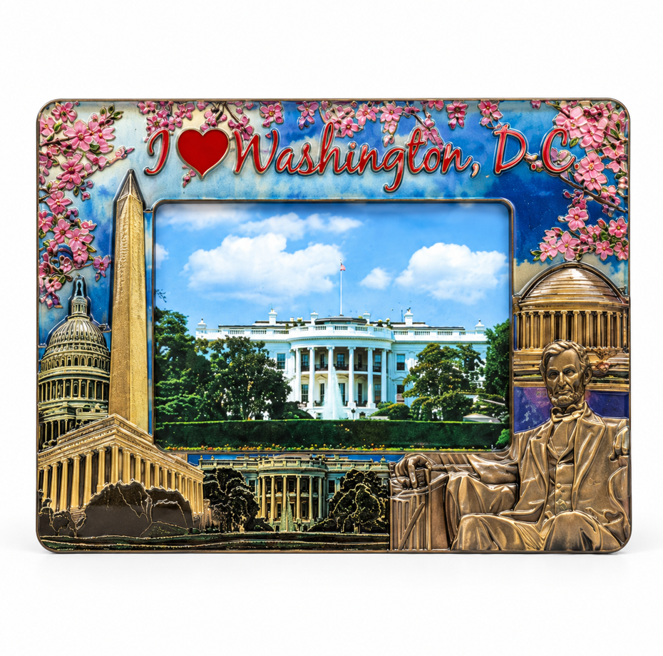 Cherry Blossom Washington DC Shiny Picture Frame