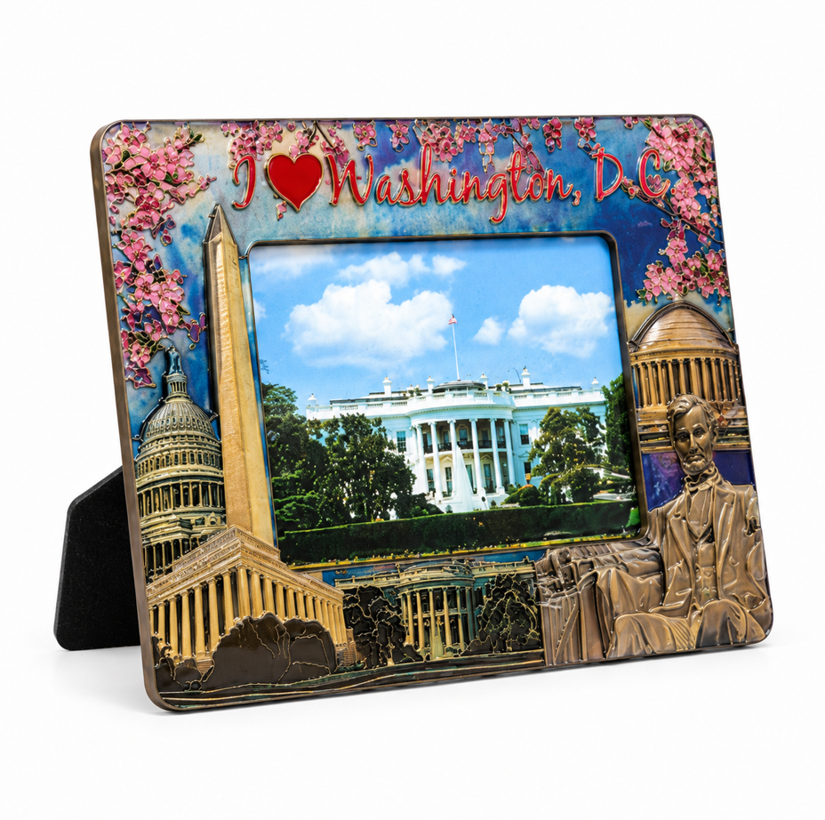 Cherry Blossom Washington DC Shiny Picture Frame