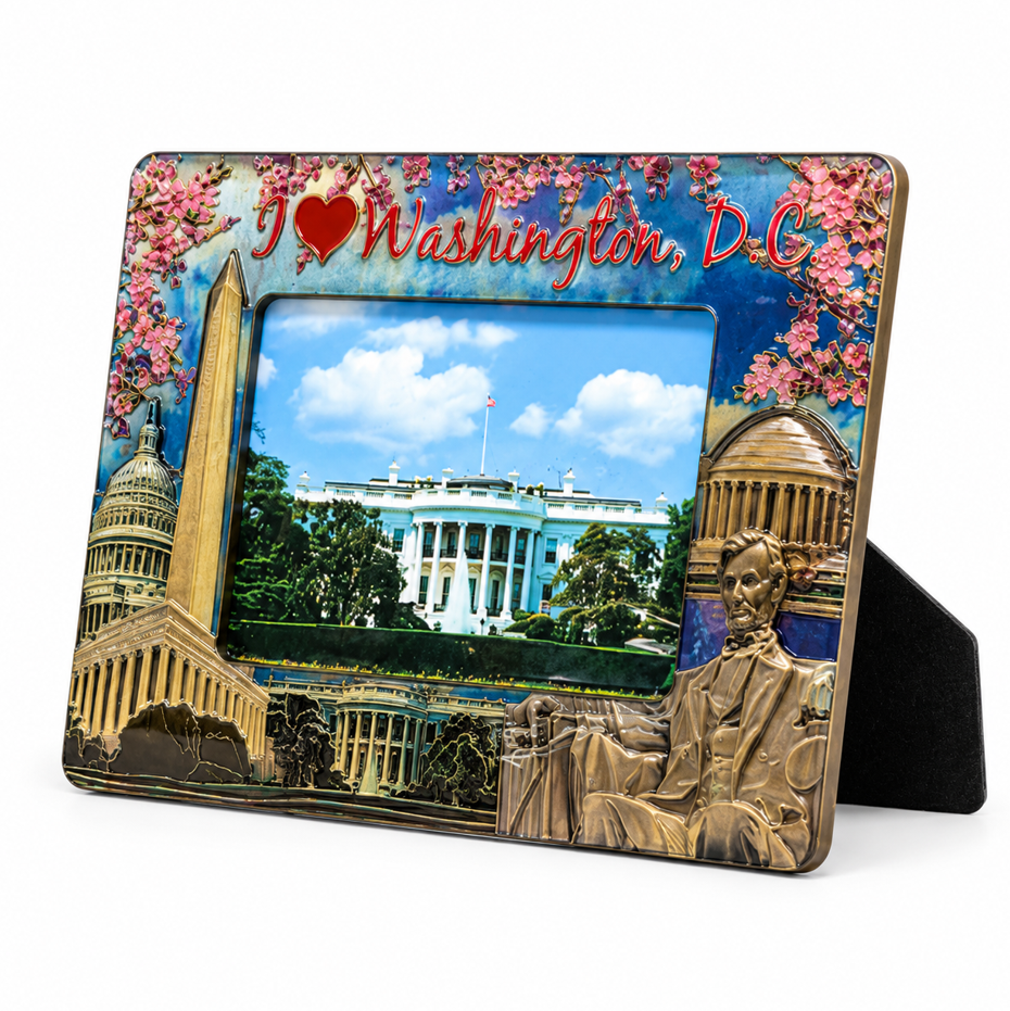 Cherry Blossom Washington DC Shiny Picture Frame