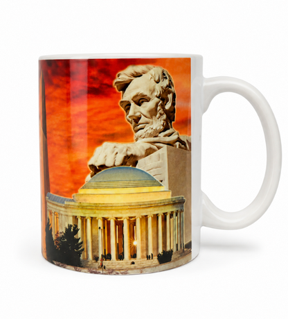 Washington DC Sunset Landmarks Mug