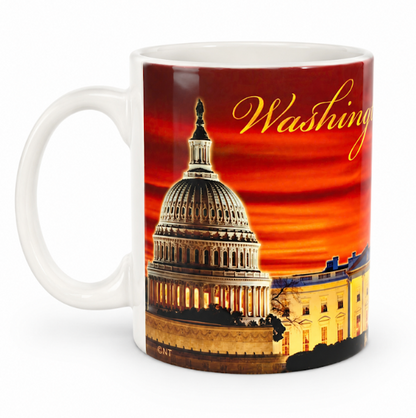 Washington DC Sunset Landmarks Mug