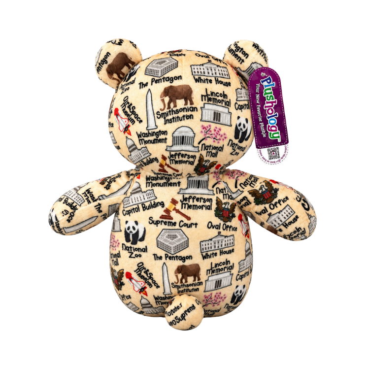 Washington DC Monuments Plush Bear