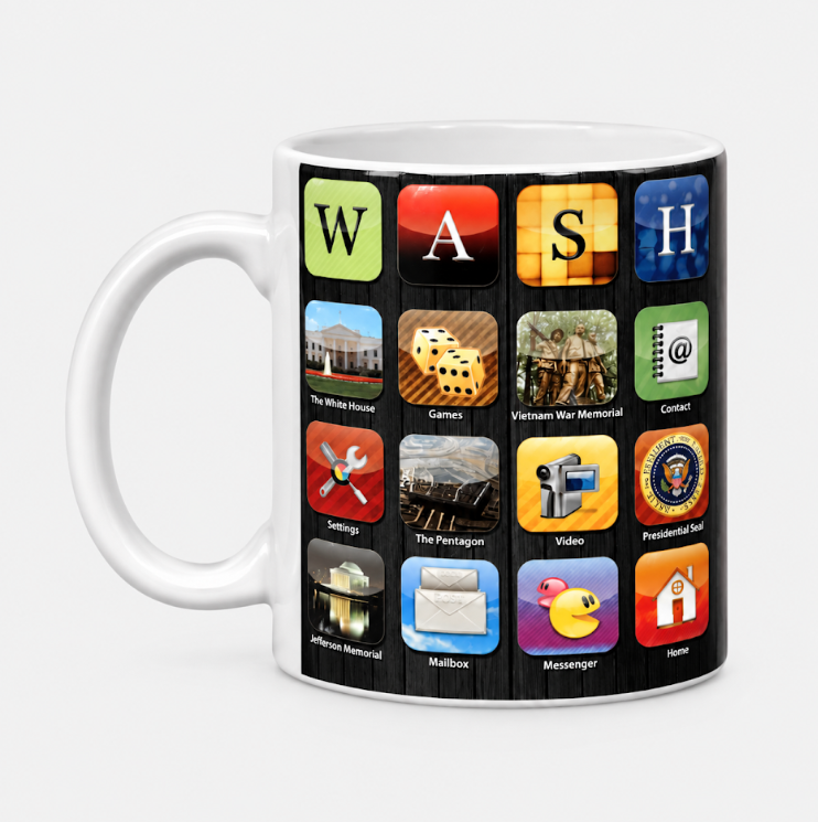 Washington DC App Icon Landmark Mug