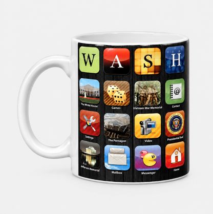Washington DC App Icon Landmark Mug