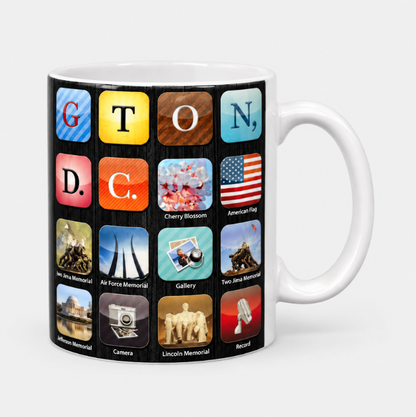 Washington DC App Icon Landmark Mug