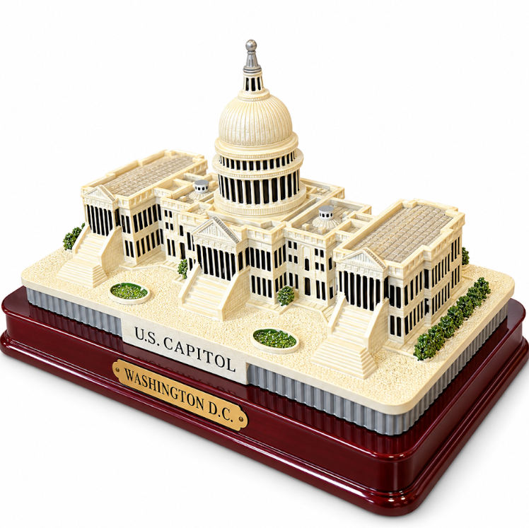 U.S. Capitol Building Replica with Display Base