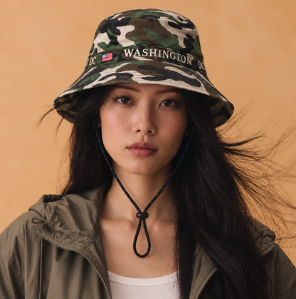 Camo Washington DC Bucket Hat