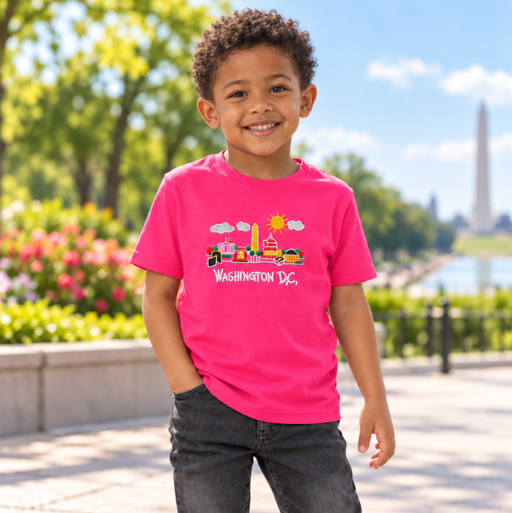 Kids Washington DC Landmarks T-Shirt