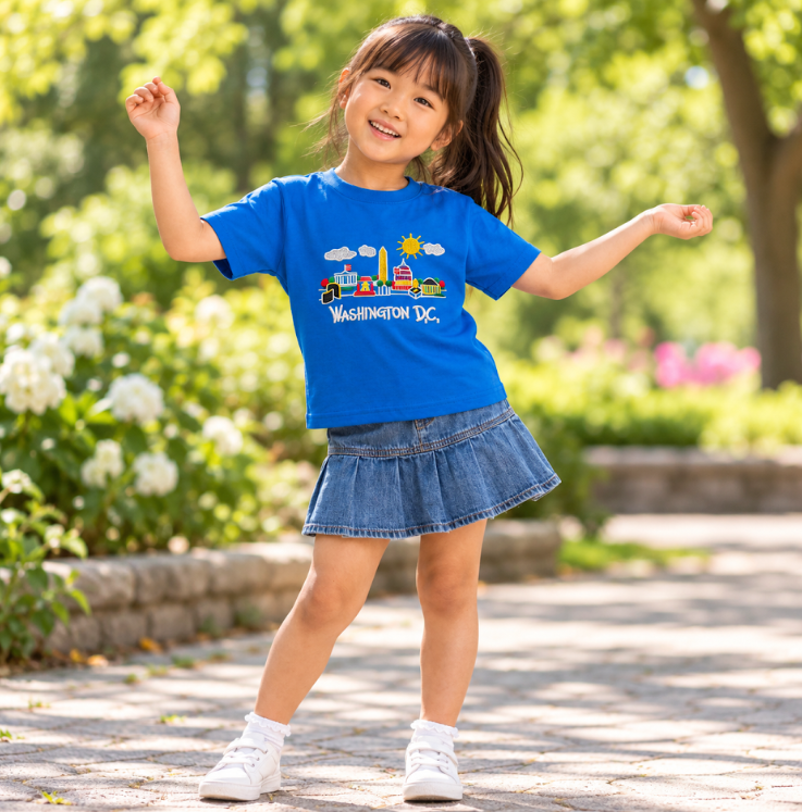 Kids Washington DC Landmarks T-Shirt