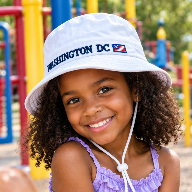 Kids Washington DC USA Bucket Hat