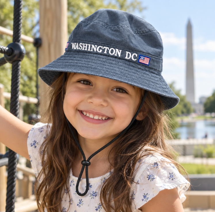 Kids Washington DC USA Bucket Hat