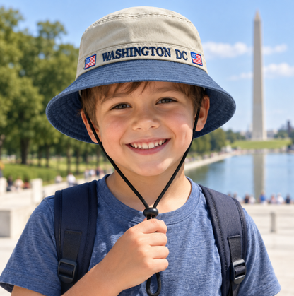 Kids Washington DC USA Bucket Hat