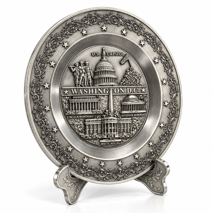 Washington DC Landmark Panorama Plate Small