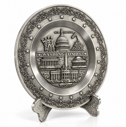 Washington DC Landmark Panorama Plate Small