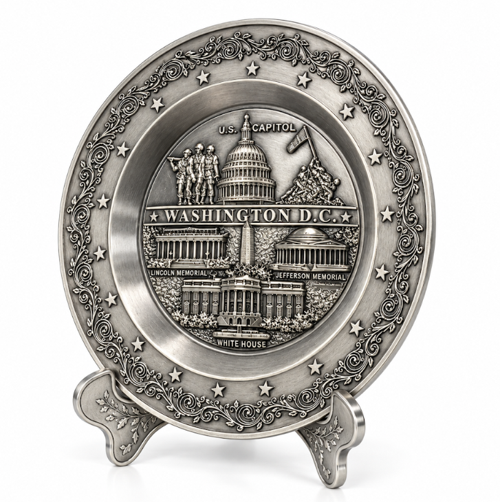 Washington DC Landmark Panorama Plate Small