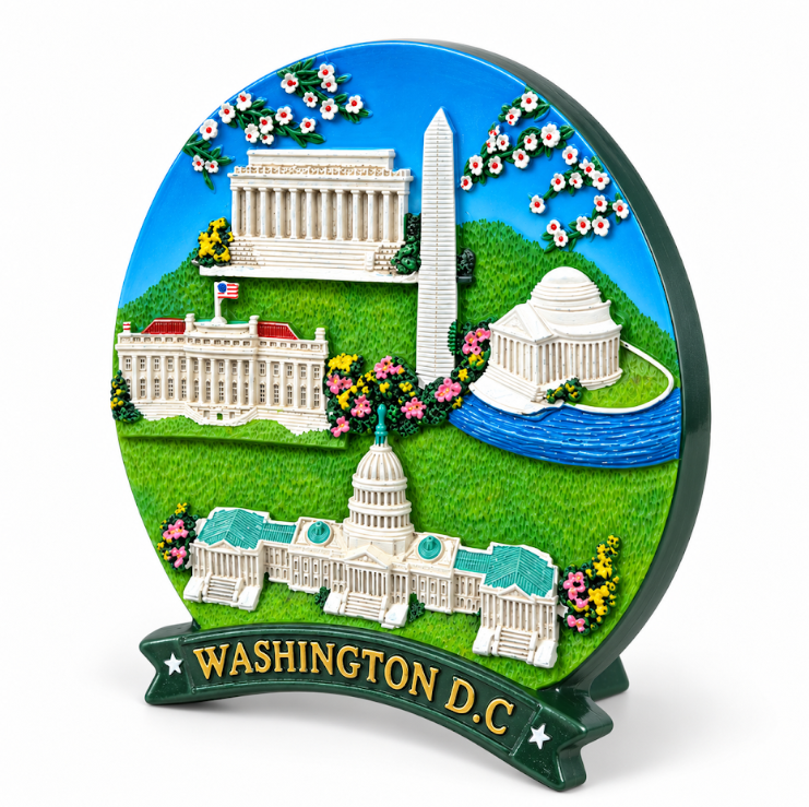 Mini Washington DC Landmark Panorama Ceramic Plate