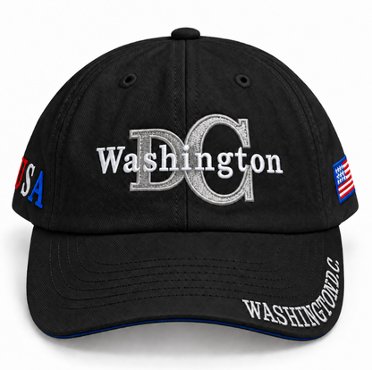 Adult Washington DC Monogram Embroidered Soft Cap