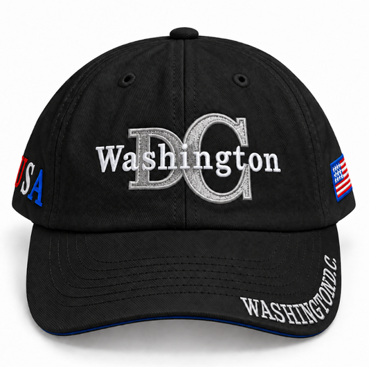 Adult Washington DC Monogram Embroidered Soft Cap