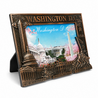 Washington DC Landmark Bronze Picture Frame