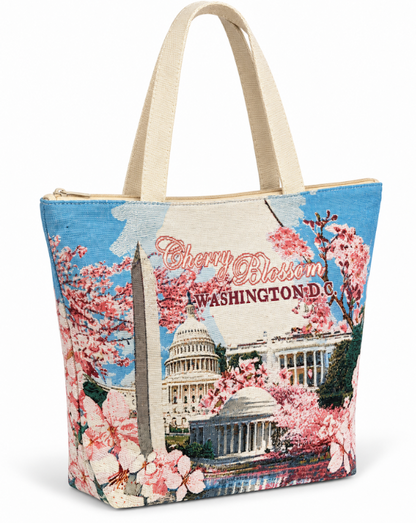 Cherry Blossom Washington DC Landmark Tote Bag