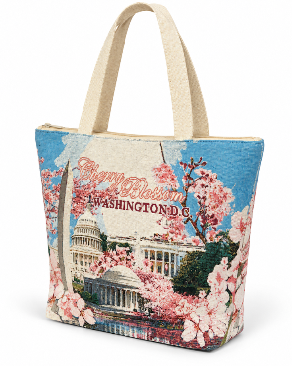 Cherry Blossom Washington DC Landmark Tote Bag