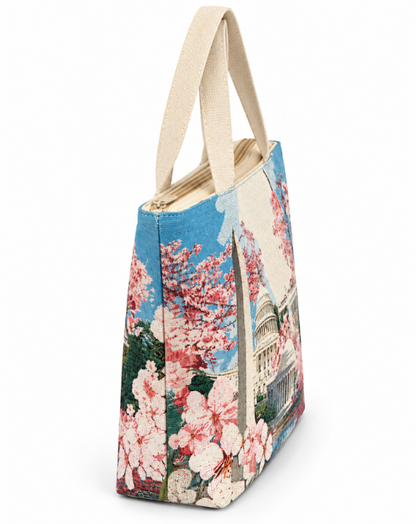 Cherry Blossom Washington DC Landmark Tote Bag