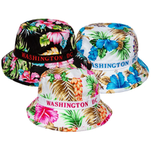 Load image into Gallery viewer, Floral Bucket Hat Washington DC, Pink, Blue or Black