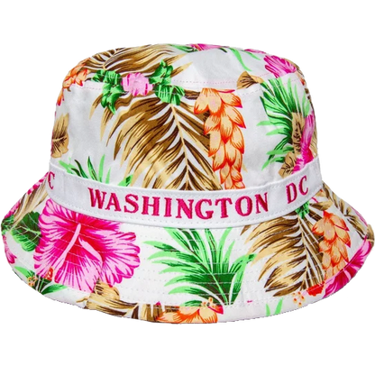 Floral Bucket Hat Washington DC, Pink, Blue or Black