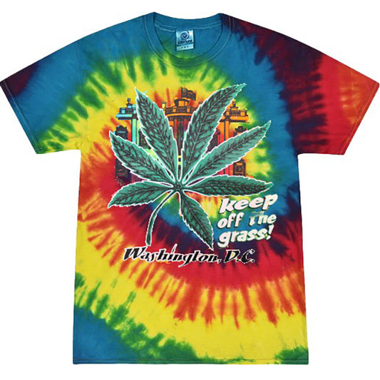 Tie Dye T-Shirt Keep Off the Grass ! Washington DC