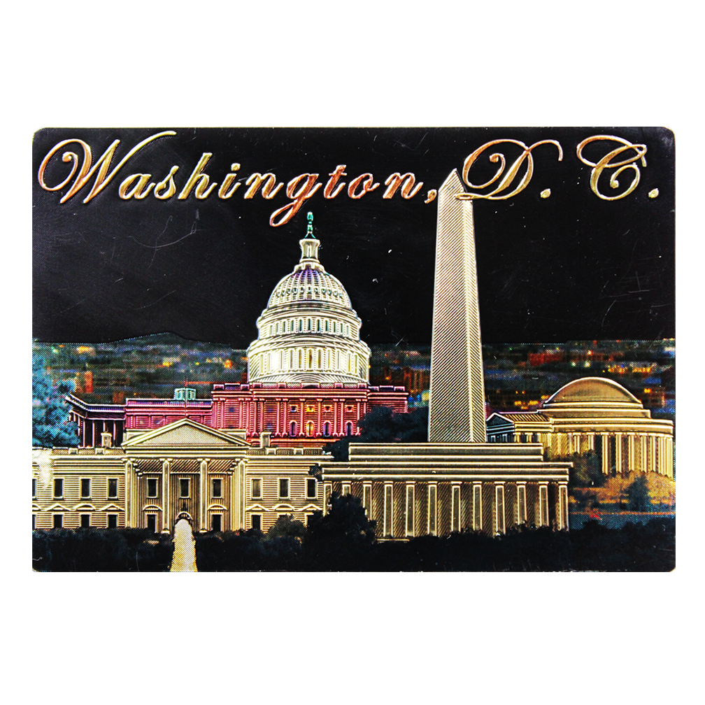 PVC Shiny Magnet Washington DC Night Scene 2"X 3"