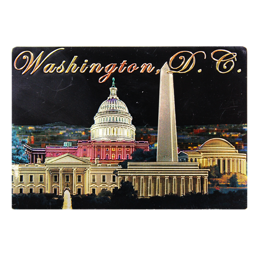 PVC Shiny Magnet Washington DC Night Scene 2"X 3"