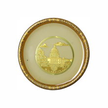 Load image into Gallery viewer, Ceramic Magnet White MIni Plate, 2.25" Diameter, Panorama, Seals, Capitol, or White House