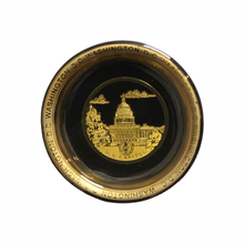 Load image into Gallery viewer, Ceramic Magnet Black Mini Plate 2.25" Diameter, Panorama, Seals, Capitol, or White House