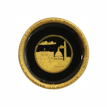 Load image into Gallery viewer, Ceramic Magnet Black Mini Plate 2.25" Diameter, Panorama, Seals, Capitol, or White House