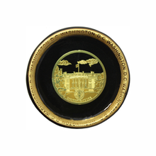 Load image into Gallery viewer, Ceramic Magnet Black Mini Plate 2.25" Diameter, Panorama, Seals, Capitol, or White House