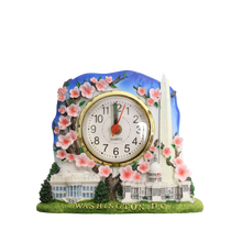 Load image into Gallery viewer, Cherry Blossom Washington DC Panorama Clock, 4.5"