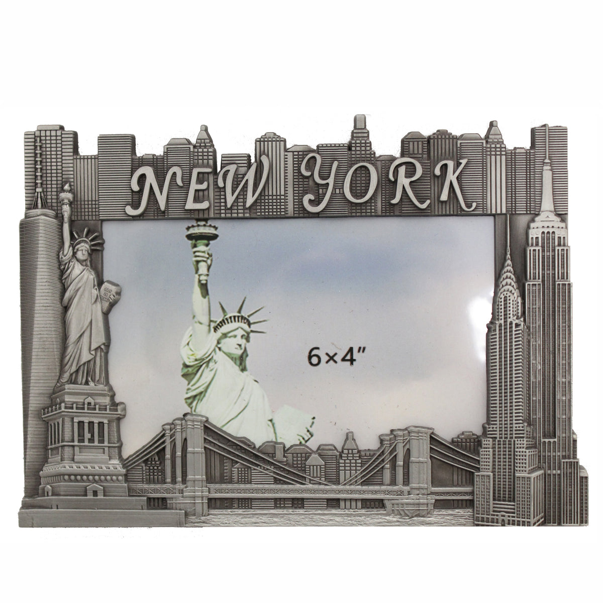 New York City Statue of Liberty Copper Metal Picture Frame
