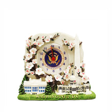 Load image into Gallery viewer, Cherry Blossom Washington DC Panorama Clock, 4.5"