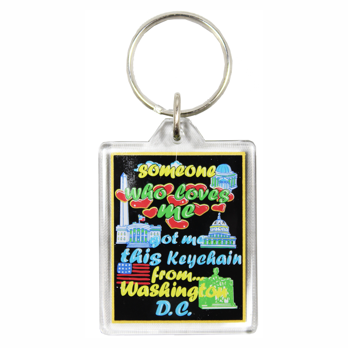 Plastic Keychain Someone Who Loves Me, 3.5"