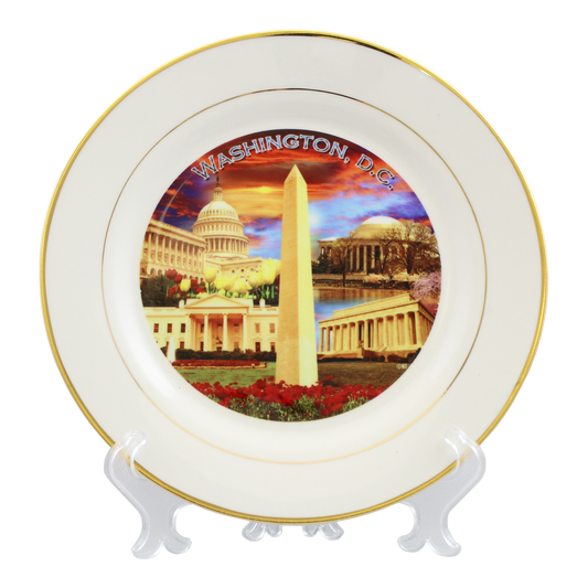 Washington DC Monuments at Twilight Porcelain Plate 8"